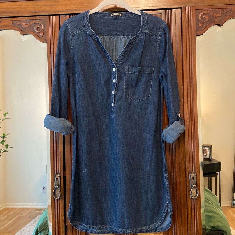 Dark blue jean dress